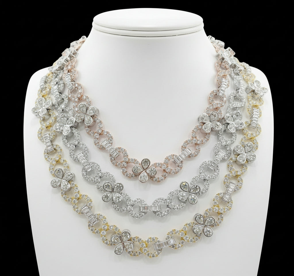 Flower Infinity Necklace SILVER MOISSAINTE