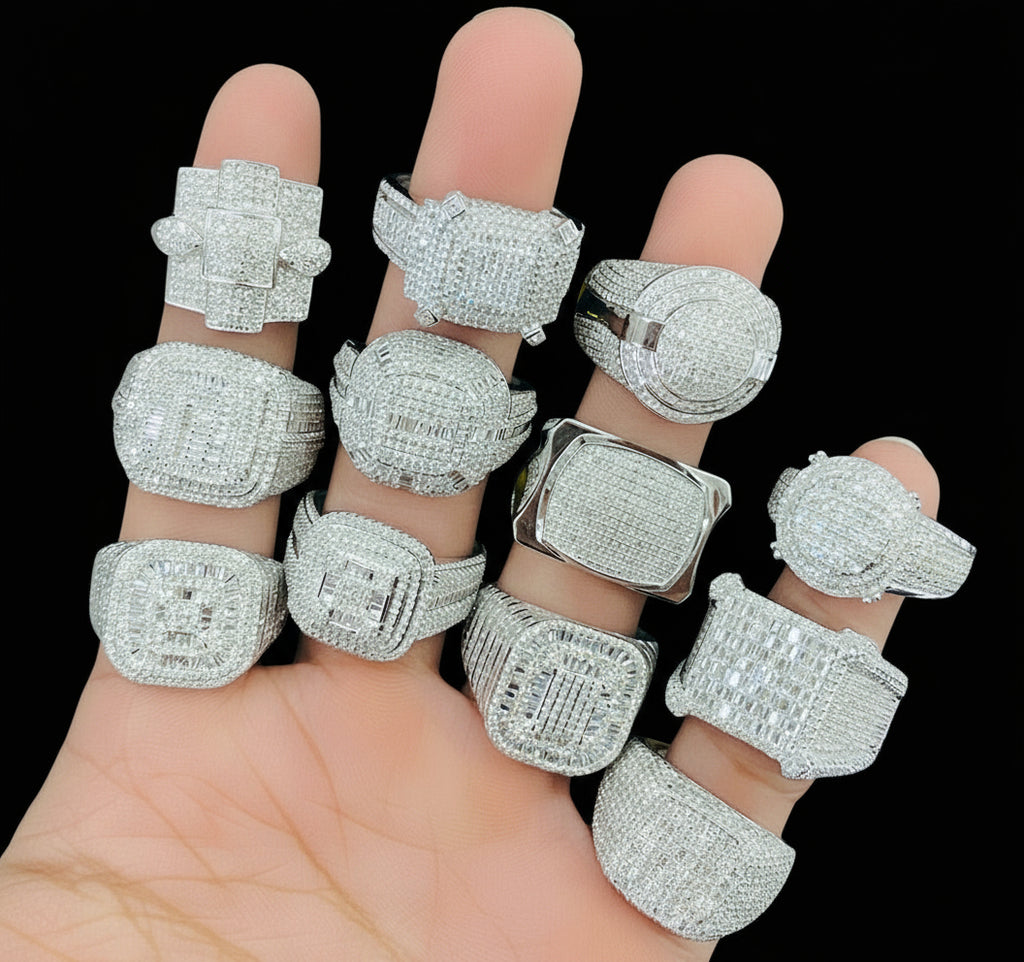 Men's Rings Silver With Diamond 