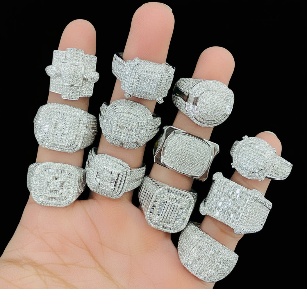 Men's Rings Silver With Diamond 